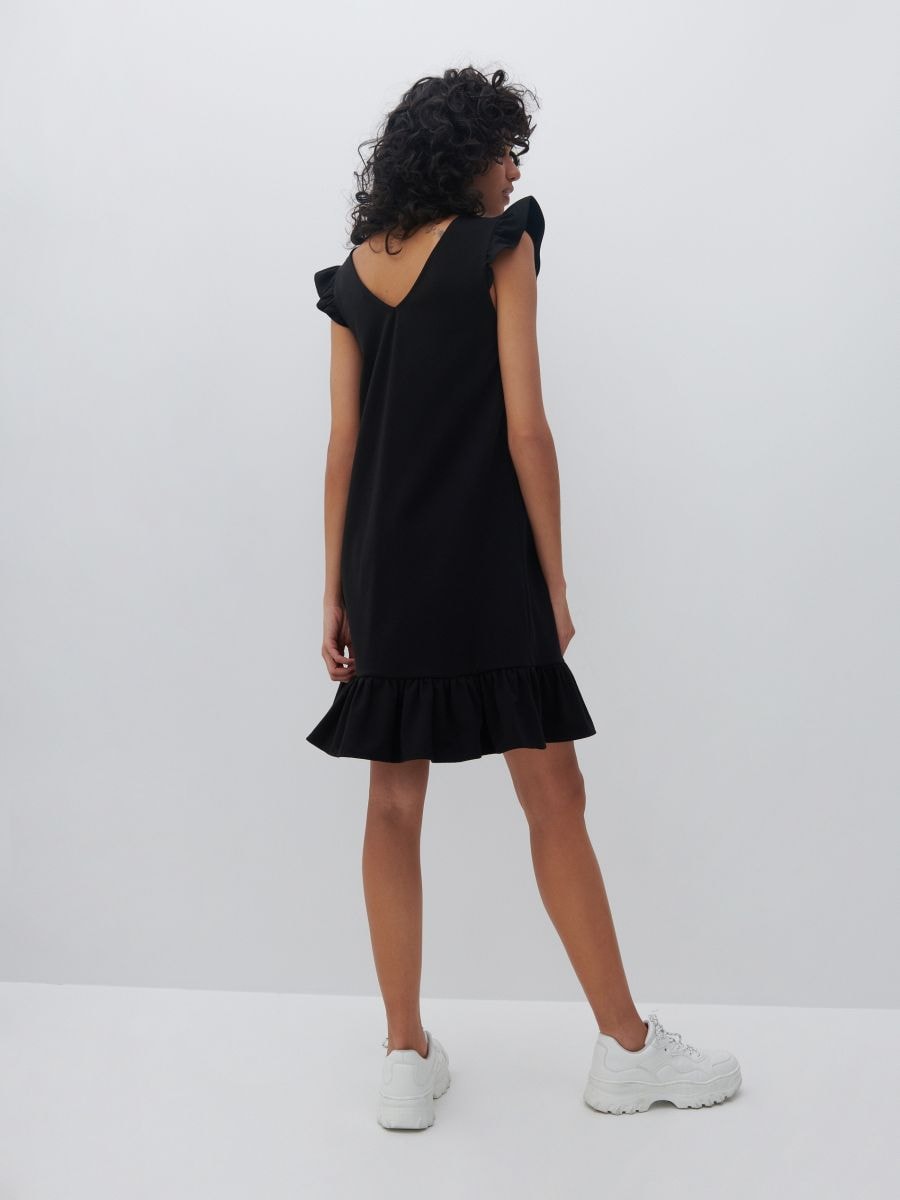 Dress with ruffles - black - RESERVED - 3