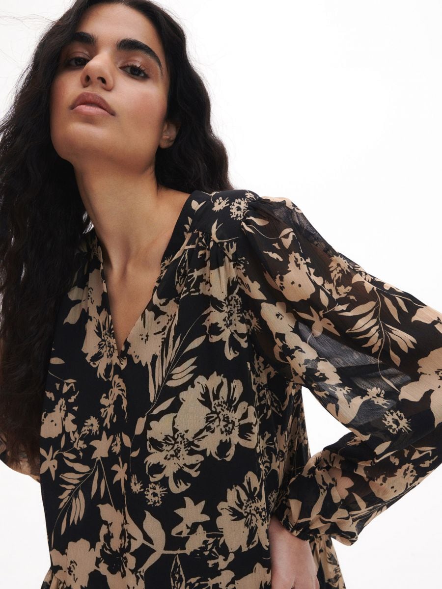 Patterned blouse - black - RESERVED - 2