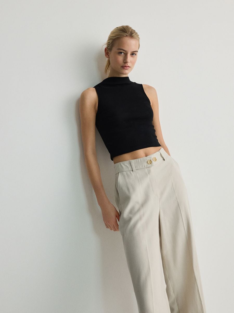 Jupe culotte a plis marques Couleur beige RESERVED 043AI 08X