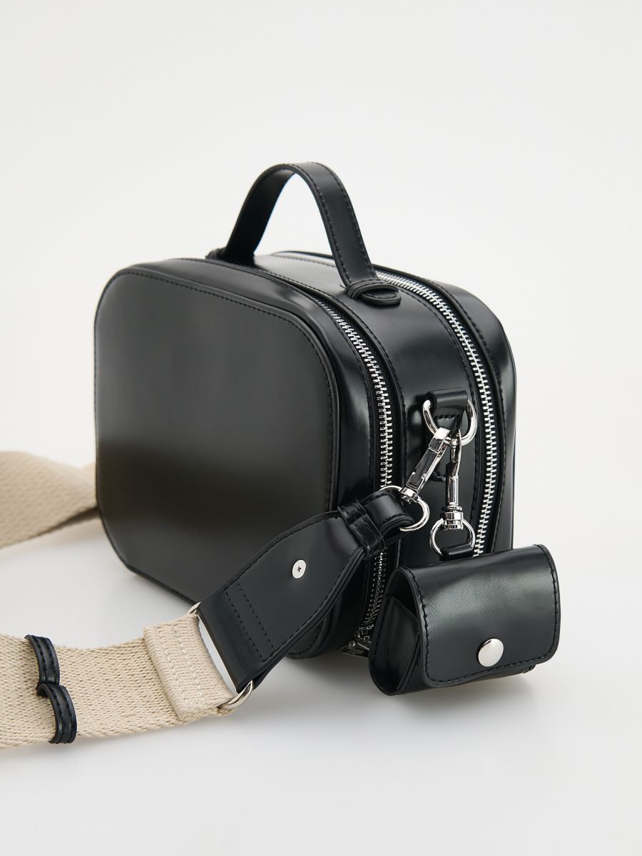 Crossbody bag with keychain - black - RESERVED - 2