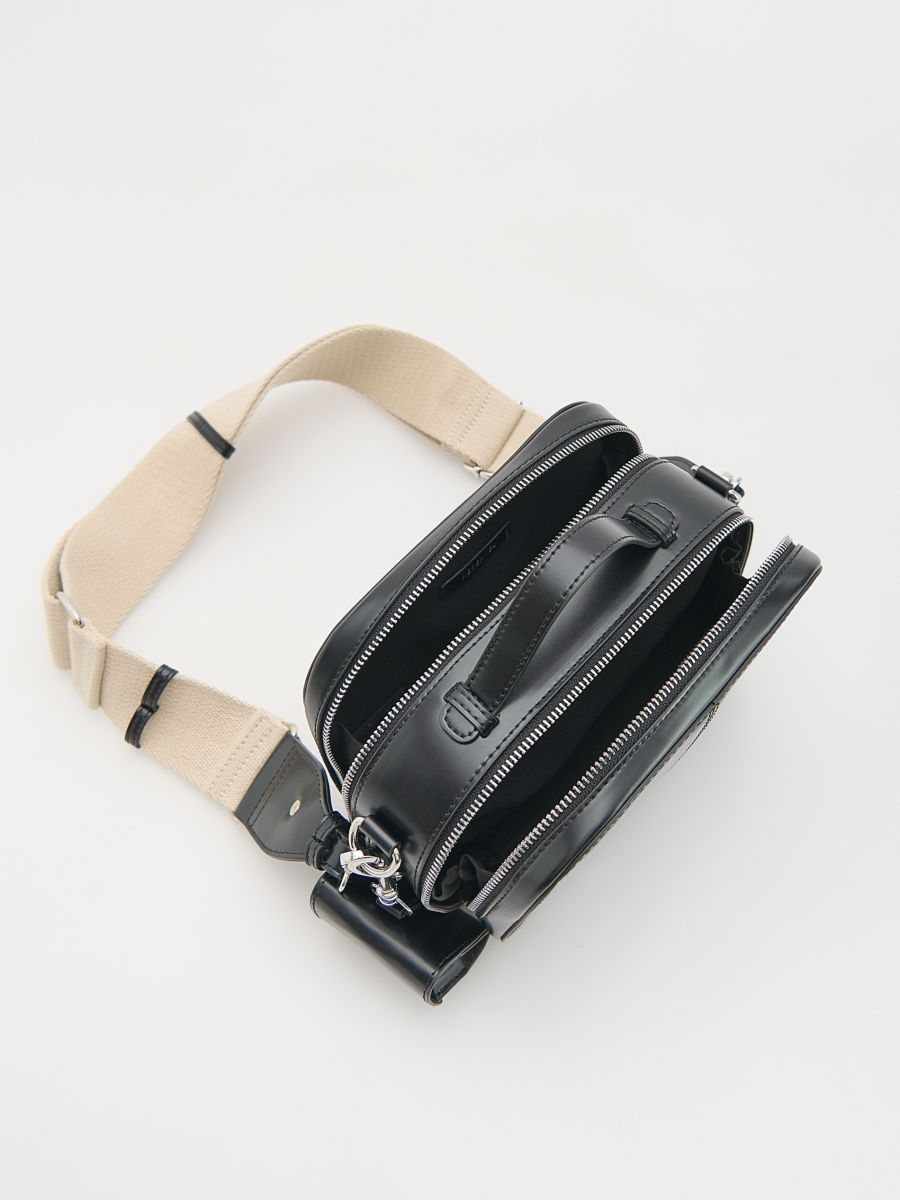 Crossbody bag with keychain - black - RESERVED - 4