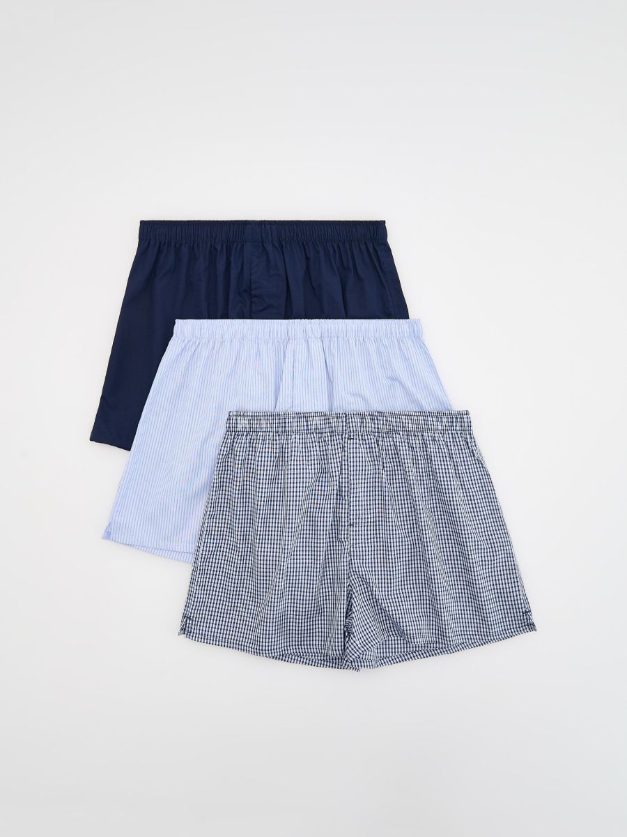 3 pack bokserek Loose - niebieski - RESERVED