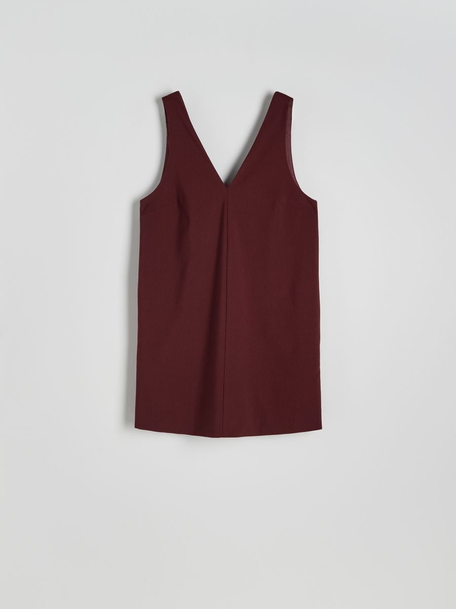 Plain mini dress - burgundy - RESERVED - 5