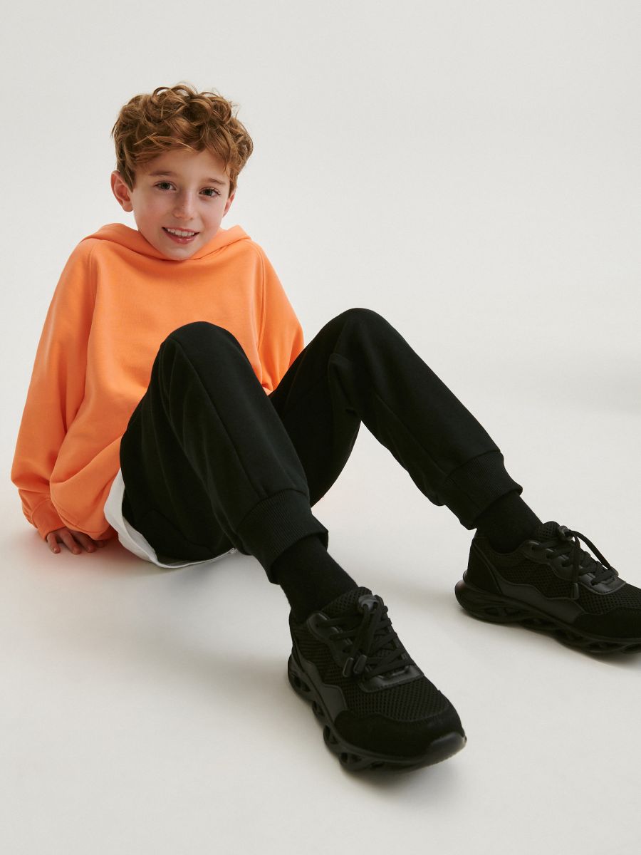 Sweat joggers with zip fasteners - black - RESERVED - 8