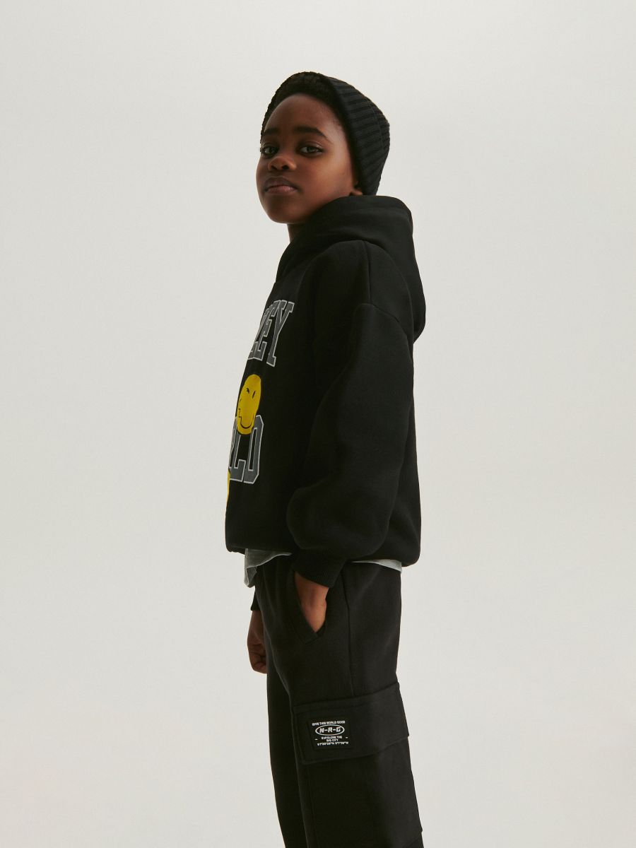 Cargo style tracksuit bottoms - black - RESERVED - 6
