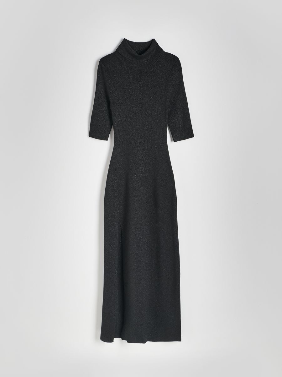 Turtleneck dress - black - RESERVED