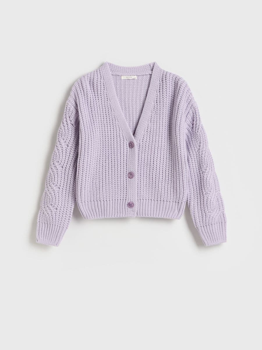 Button-front cardigan - lavender - RESERVED - 3