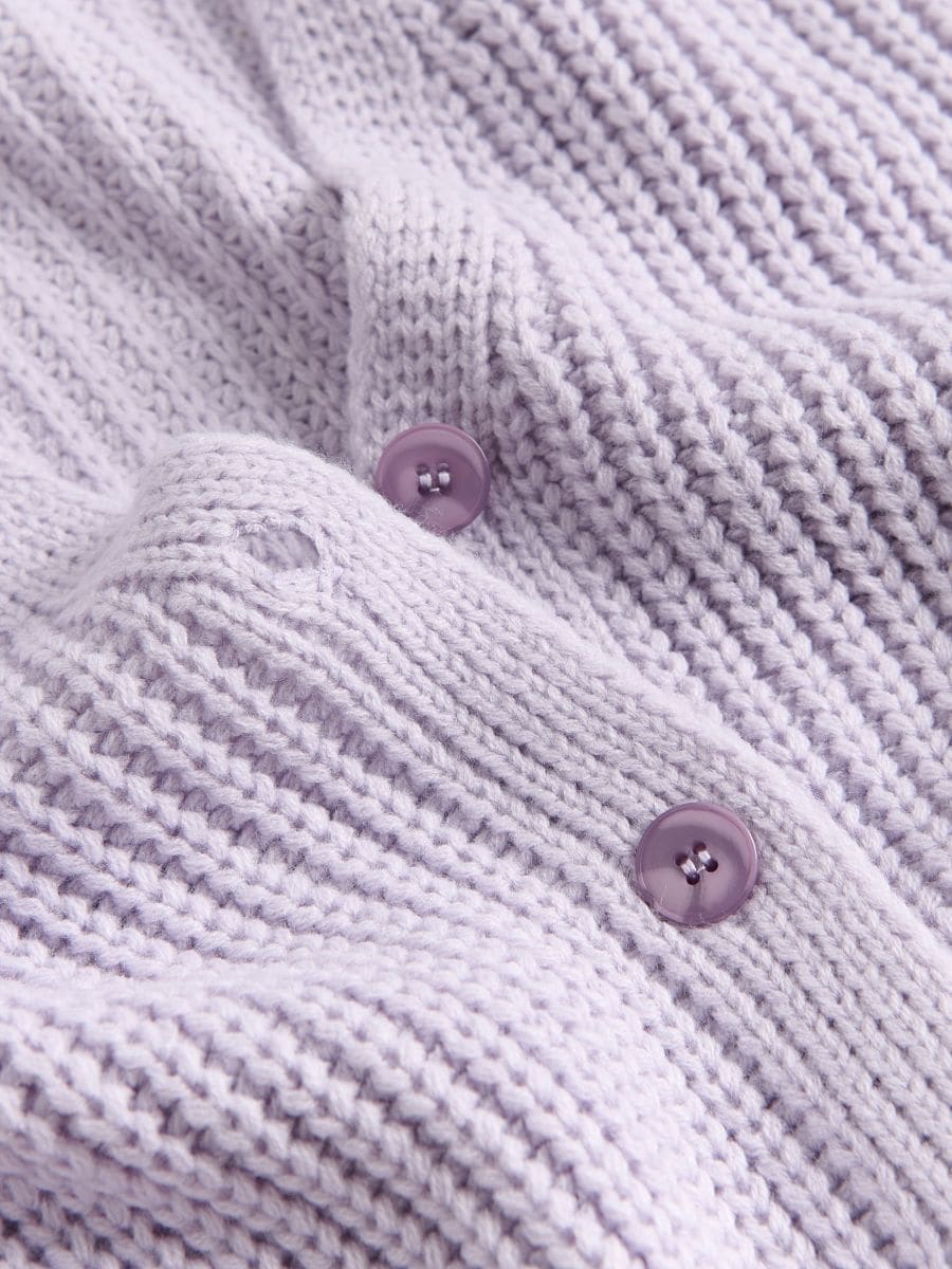 Button-front cardigan - lavender - RESERVED - 6