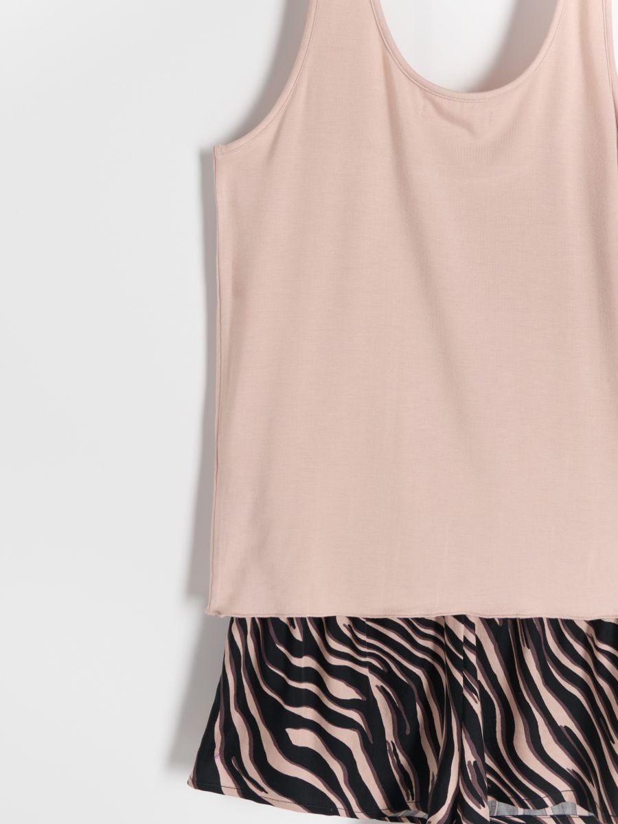 Two piece pyjama set with animal print - dusty rose - RESERVED - 6