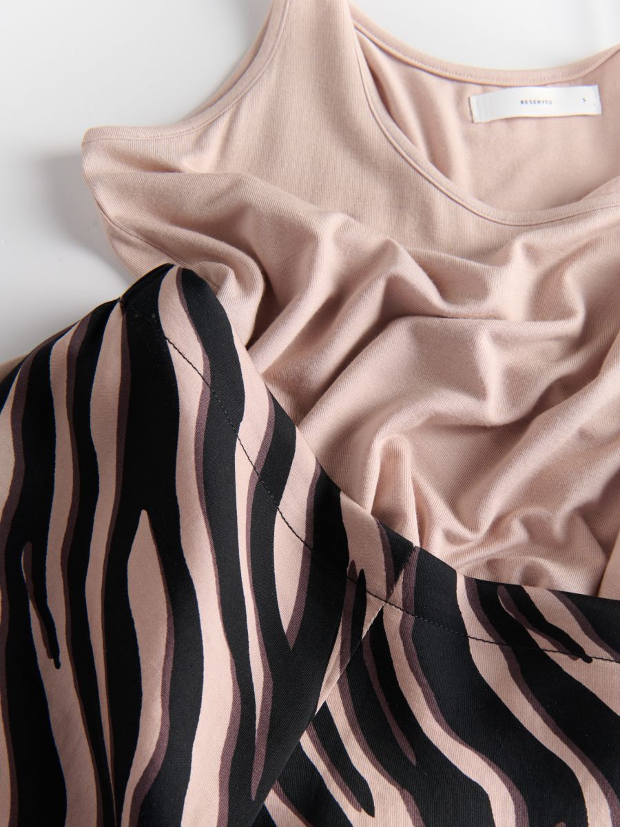 Two piece pyjama set with animal print - dusty rose - RESERVED - 7