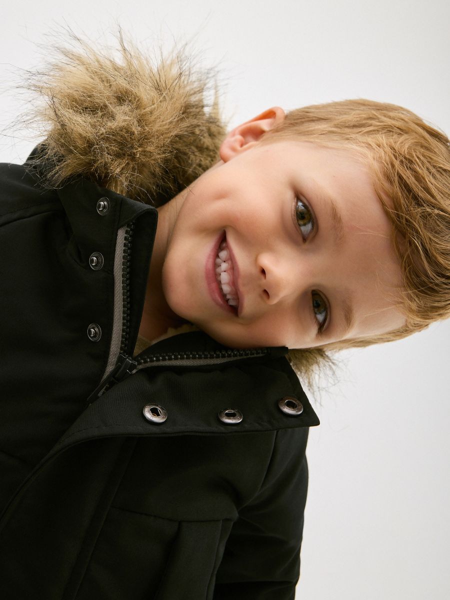 Parka con cappuccio - nero - RESERVED - 7