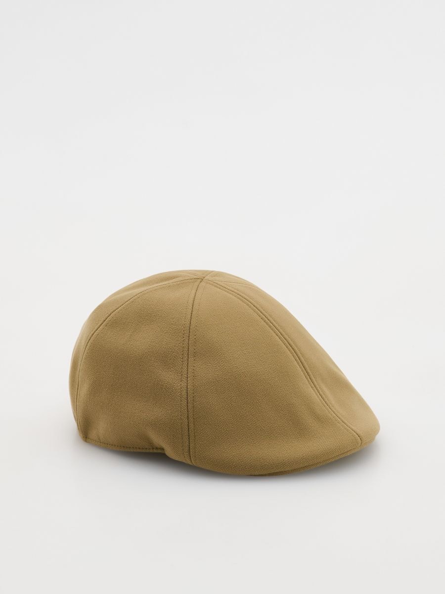 Wool blend flat cap - beige - RESERVED