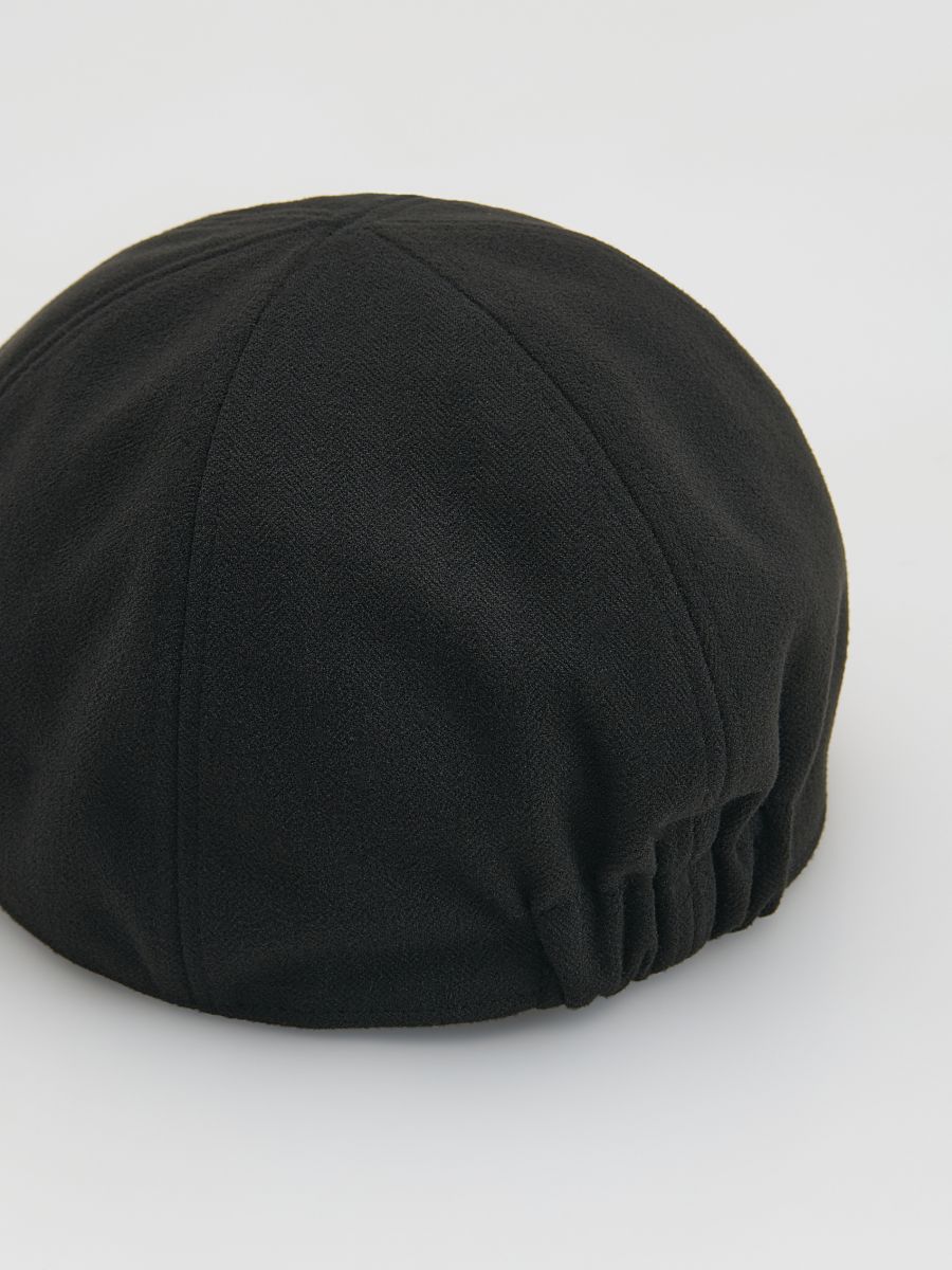 Wool blend flat cap - black - RESERVED - 3