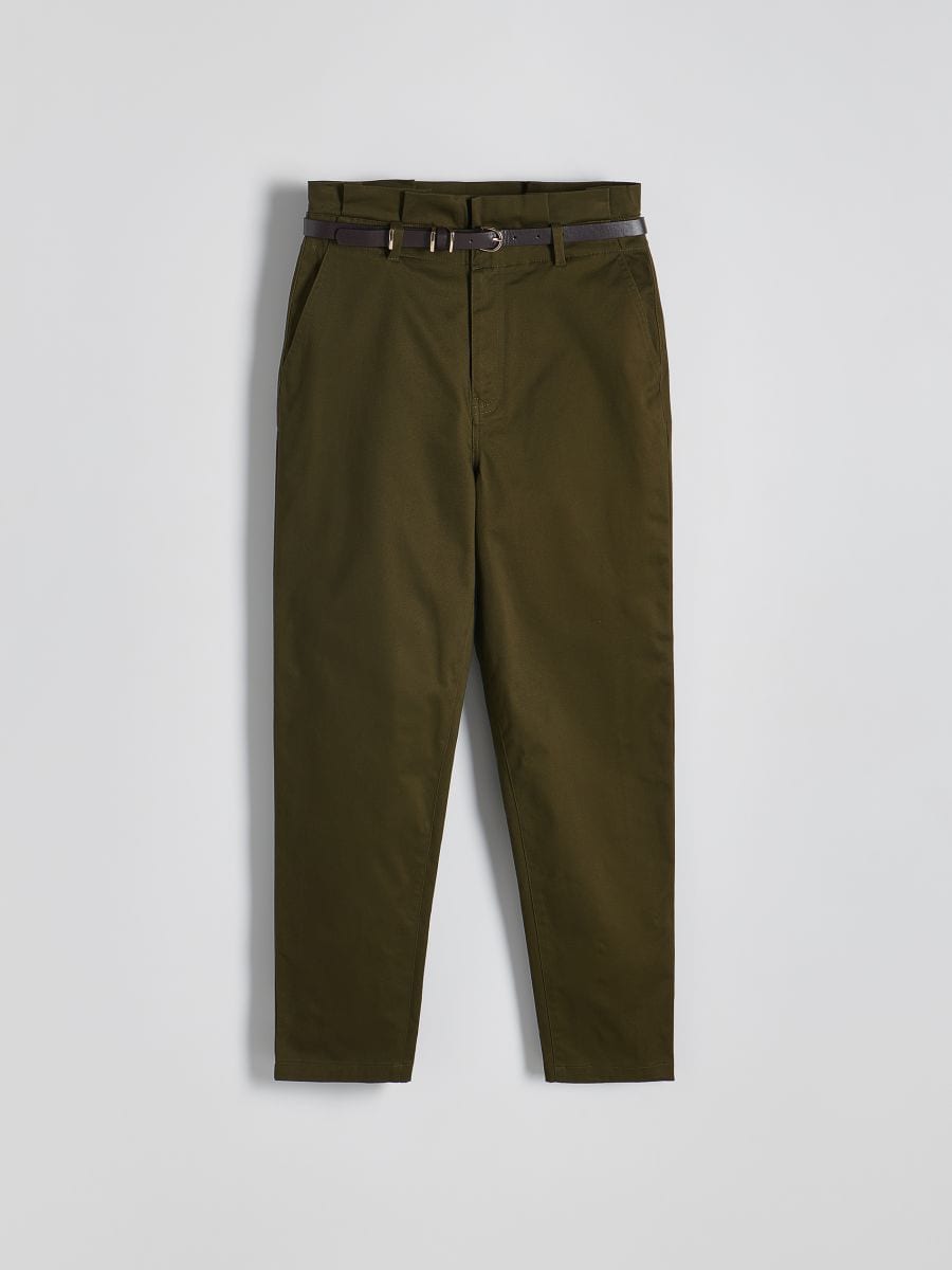 Pantalone s vezivanjem u struku - zeleno  - RESERVED - 4