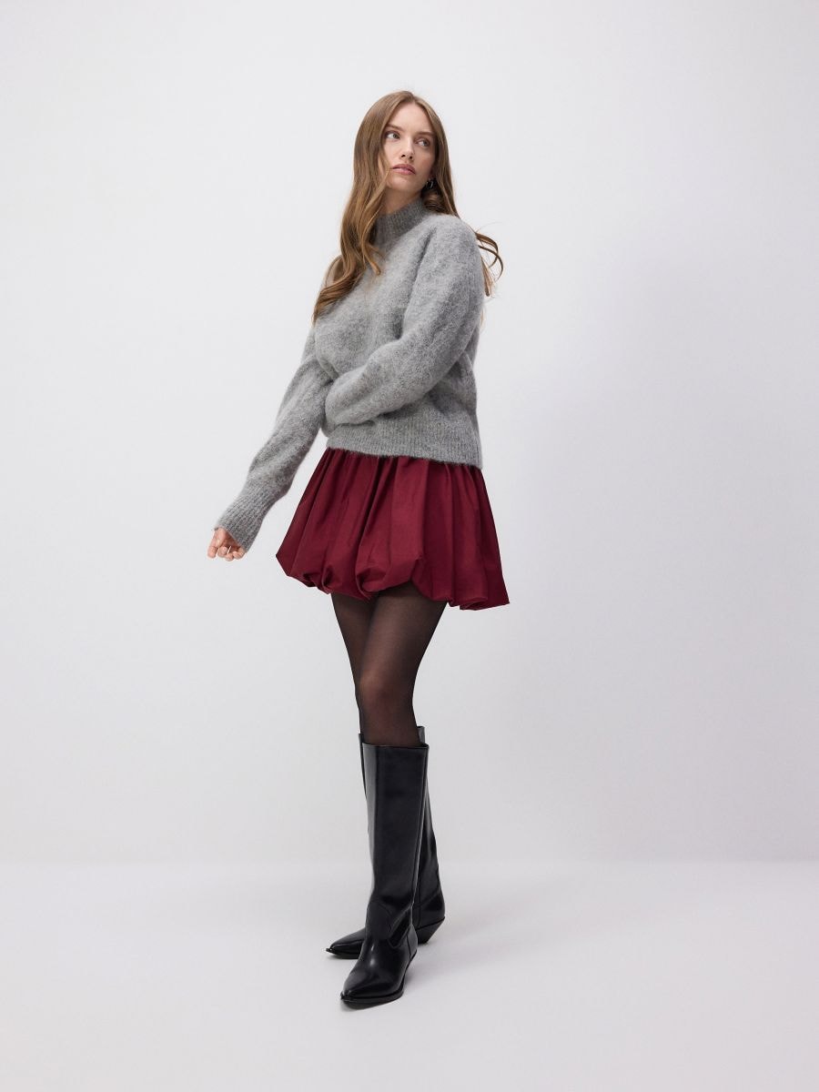 Mini bubble skirt - burgundy - RESERVED - 3