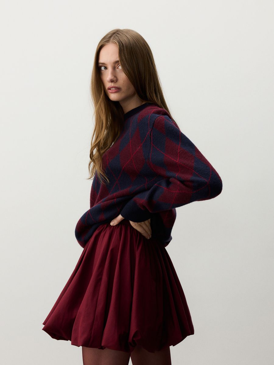 Mini bubble skirt - burgundy - RESERVED - 3