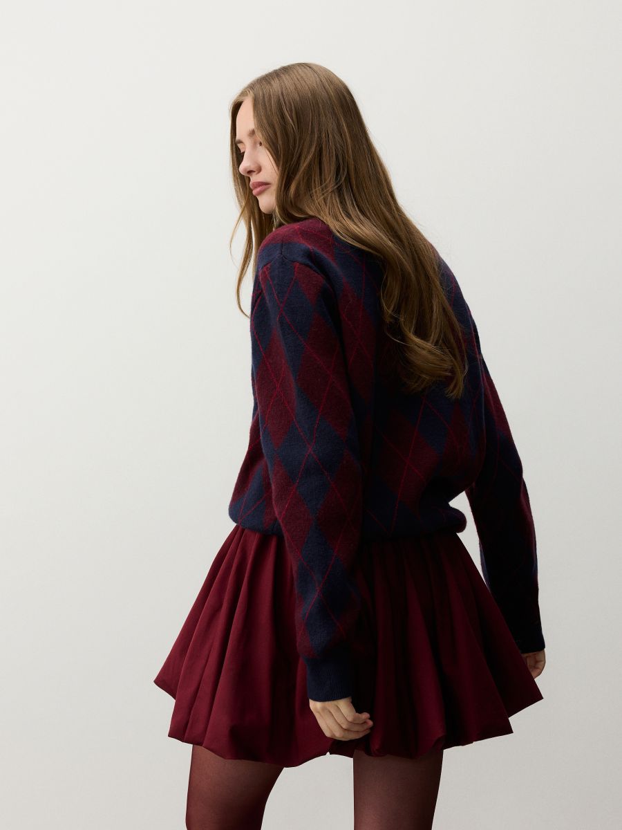 Mini bubble skirt - burgundy - RESERVED - 4