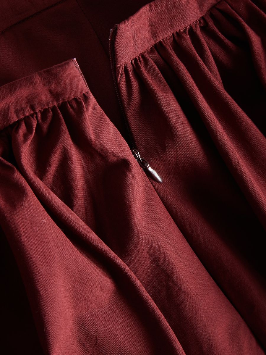 Mini bubble skirt - burgundy - RESERVED - 5