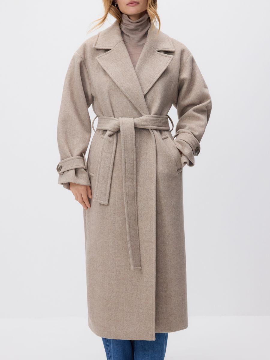 Wool blend coat Color taupe - RESERVED - 047HV-74X