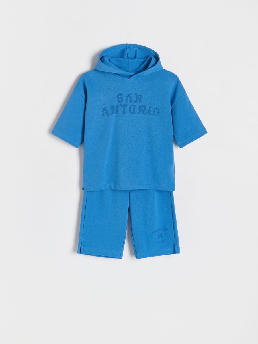 Cotton set with shorts - blue - RESERVED - 2