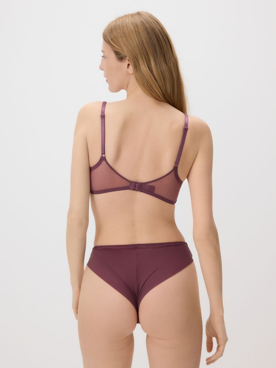 Patterned soft cup bra - mid grey - RESERVED - 3
