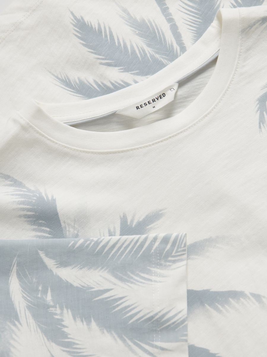 Regular fit T-shirt - cream - RESERVED - 2