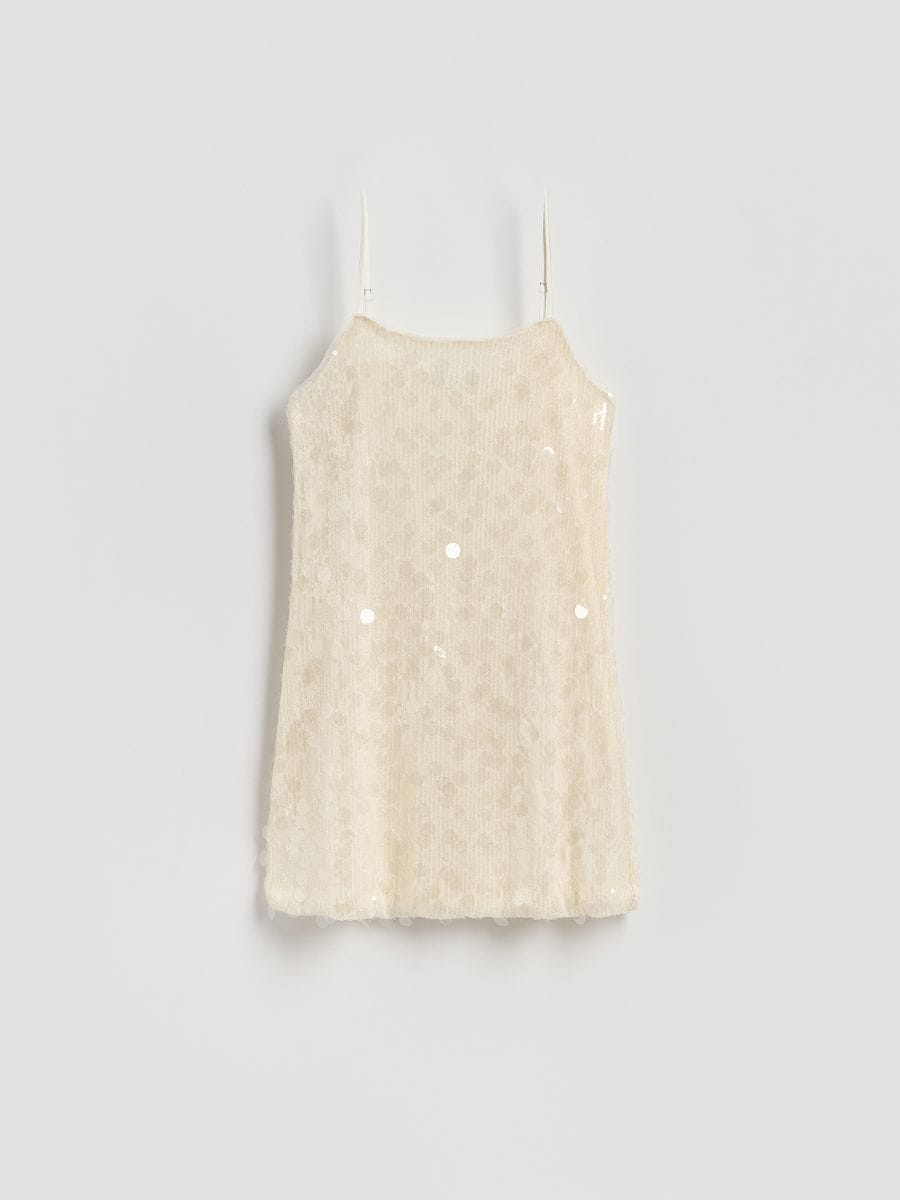 Sequin mini dress - wheat - RESERVED