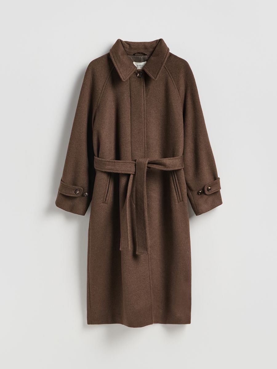 Wool blend coat - brown - RESERVED