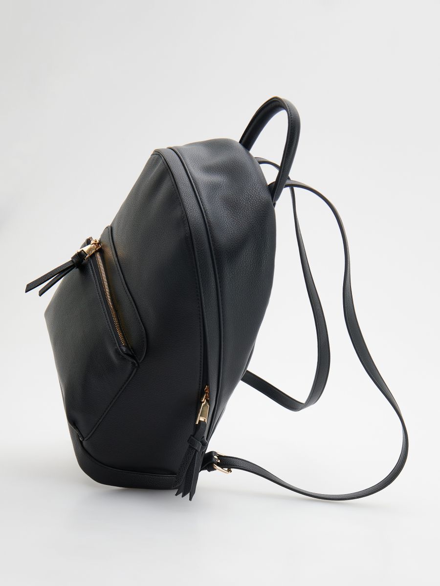 Faux leather backpack - black - RESERVED - 4