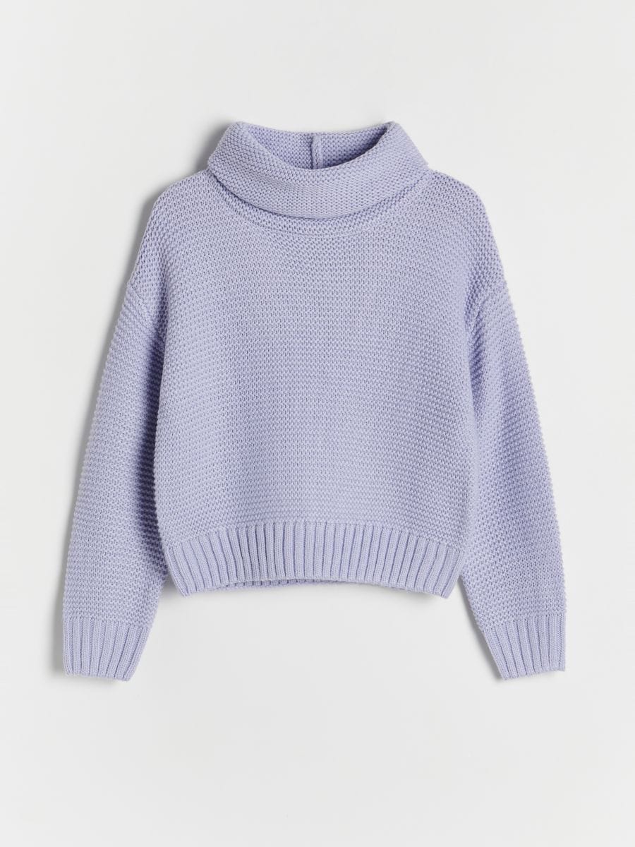 Sweater with wide turtleneck - lavender - RESERVED - 3