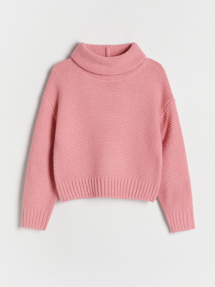 Sweater with wide turtleneck - orchid - RESERVED - 2