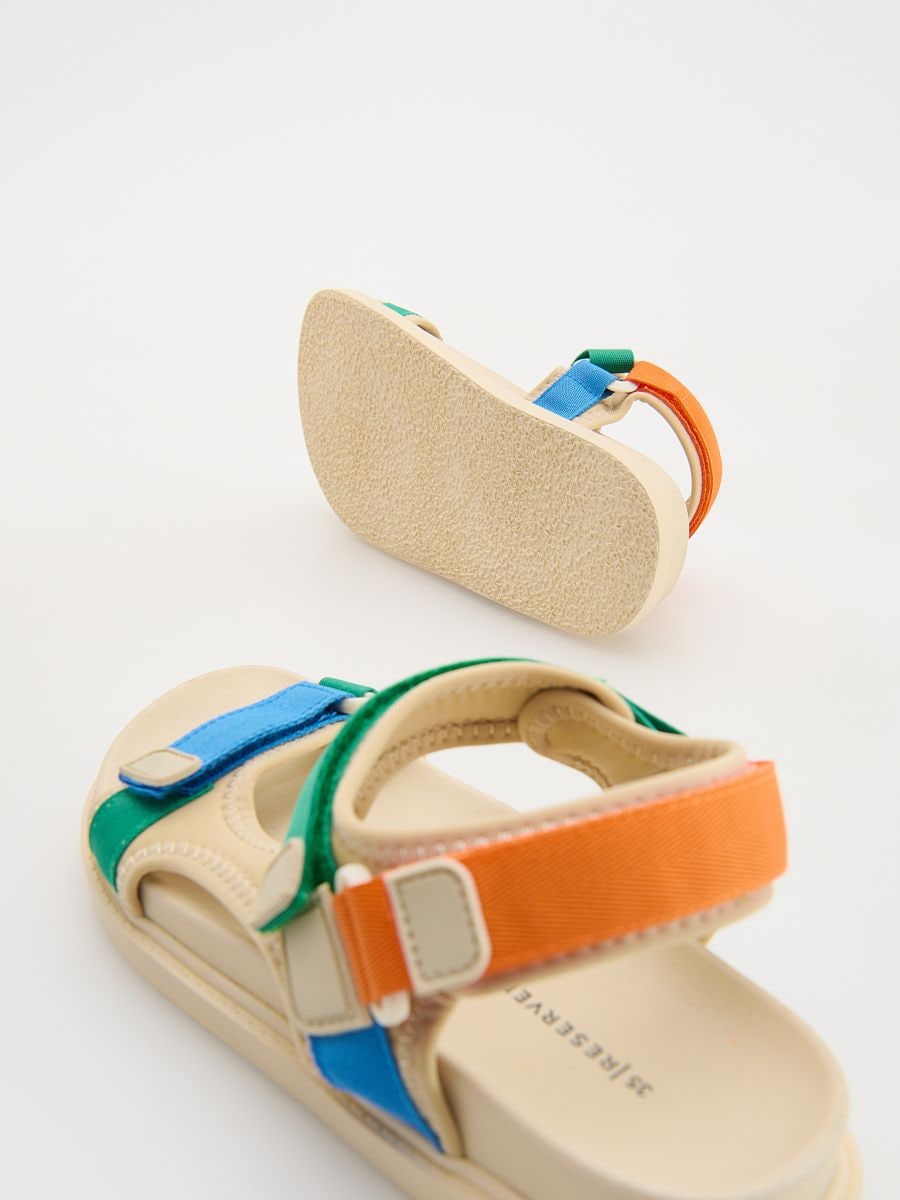 Multicoloured sandals with Velcro fastening - multicolor - RESERVED - 5