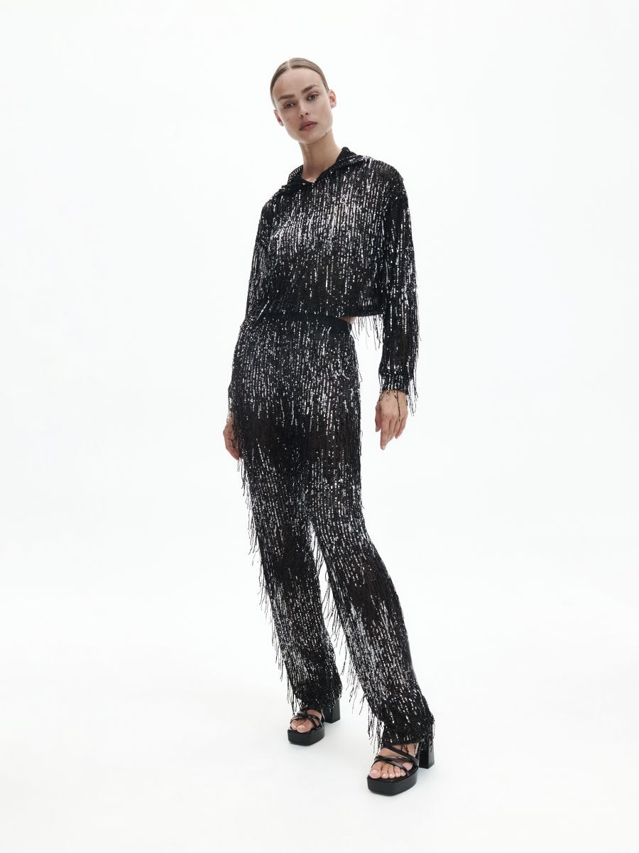 Sequin blouse - black - RESERVED - 2