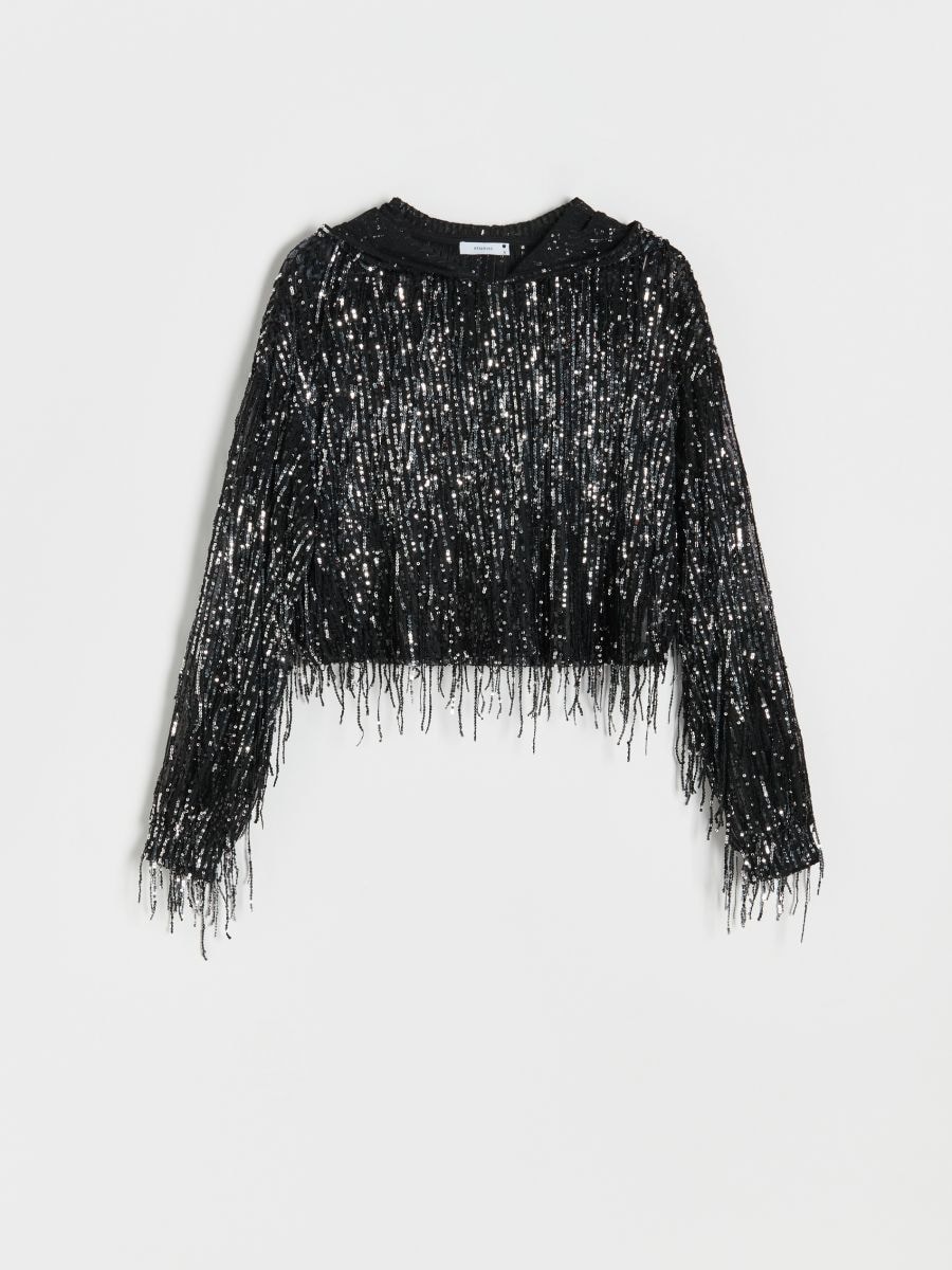 Sequin blouse - black - RESERVED - 5