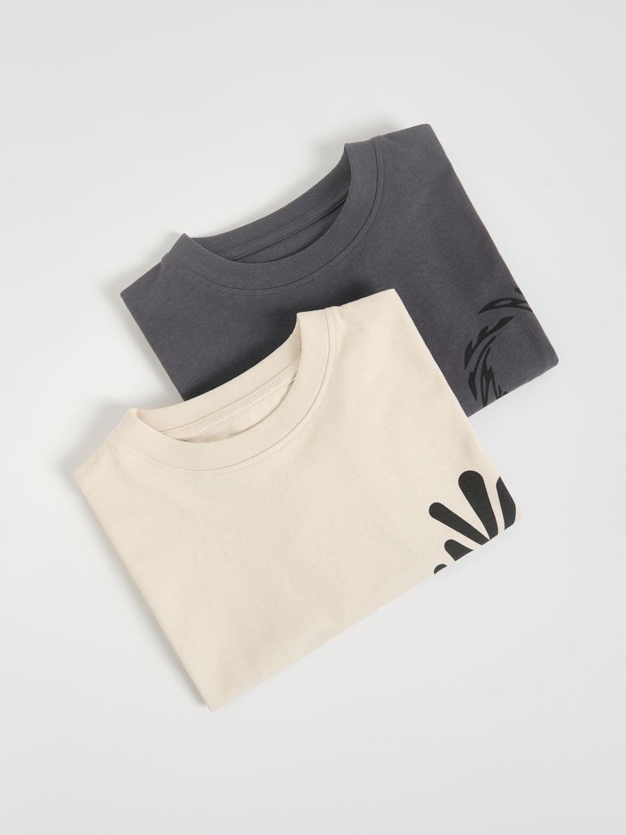 Långärmad bomullströja 2-pack - nude - RESERVED
