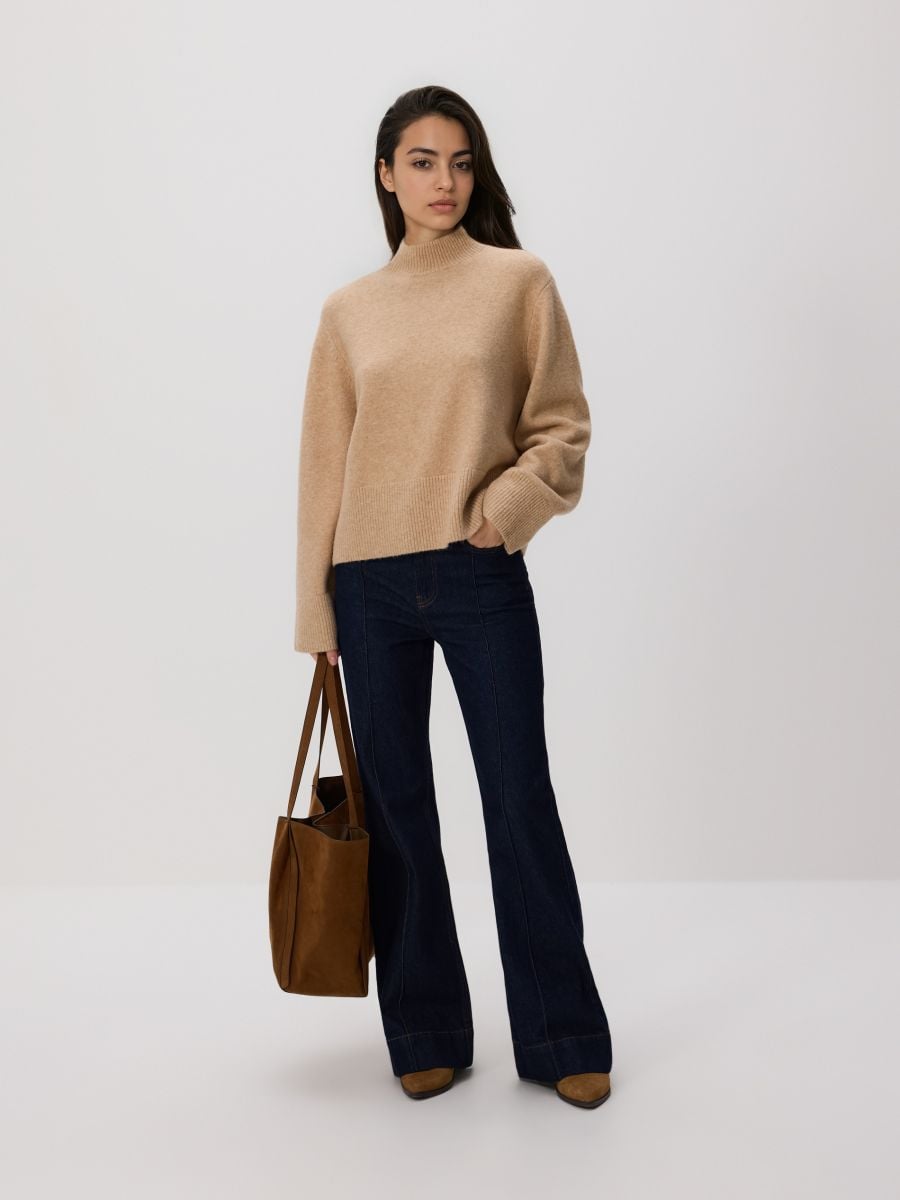 LADIES` SWEATER - beige - RESERVED