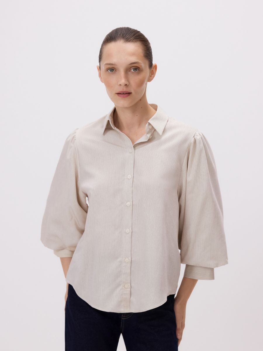 Košile s balónkovými rukávy - vícebarevná - RESERVED