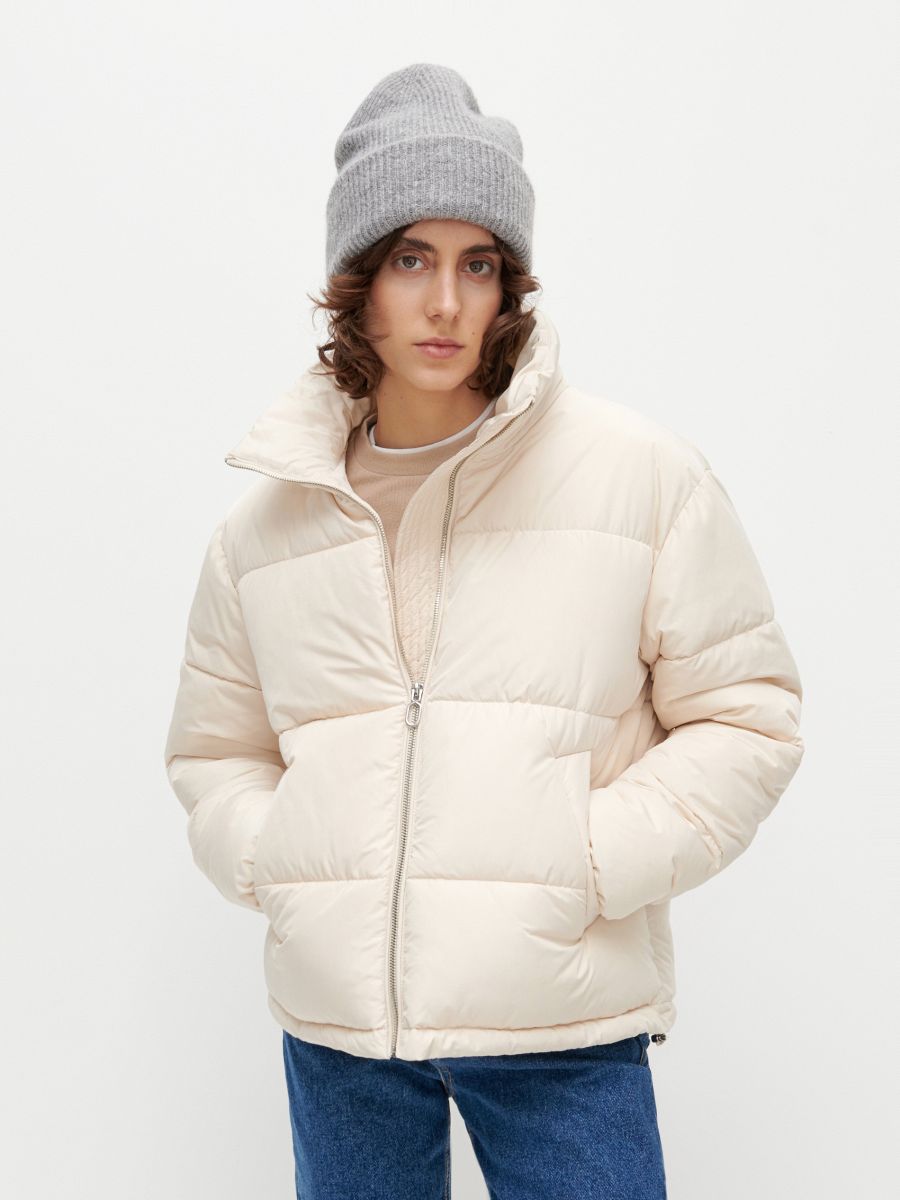 Quilted jacket with collar - wheat - RESERVED - 4