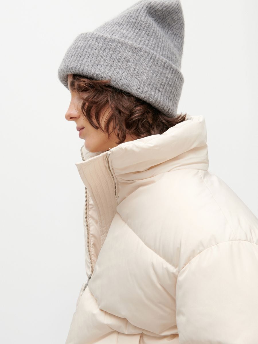 Quilted jacket with collar - wheat - RESERVED - 5