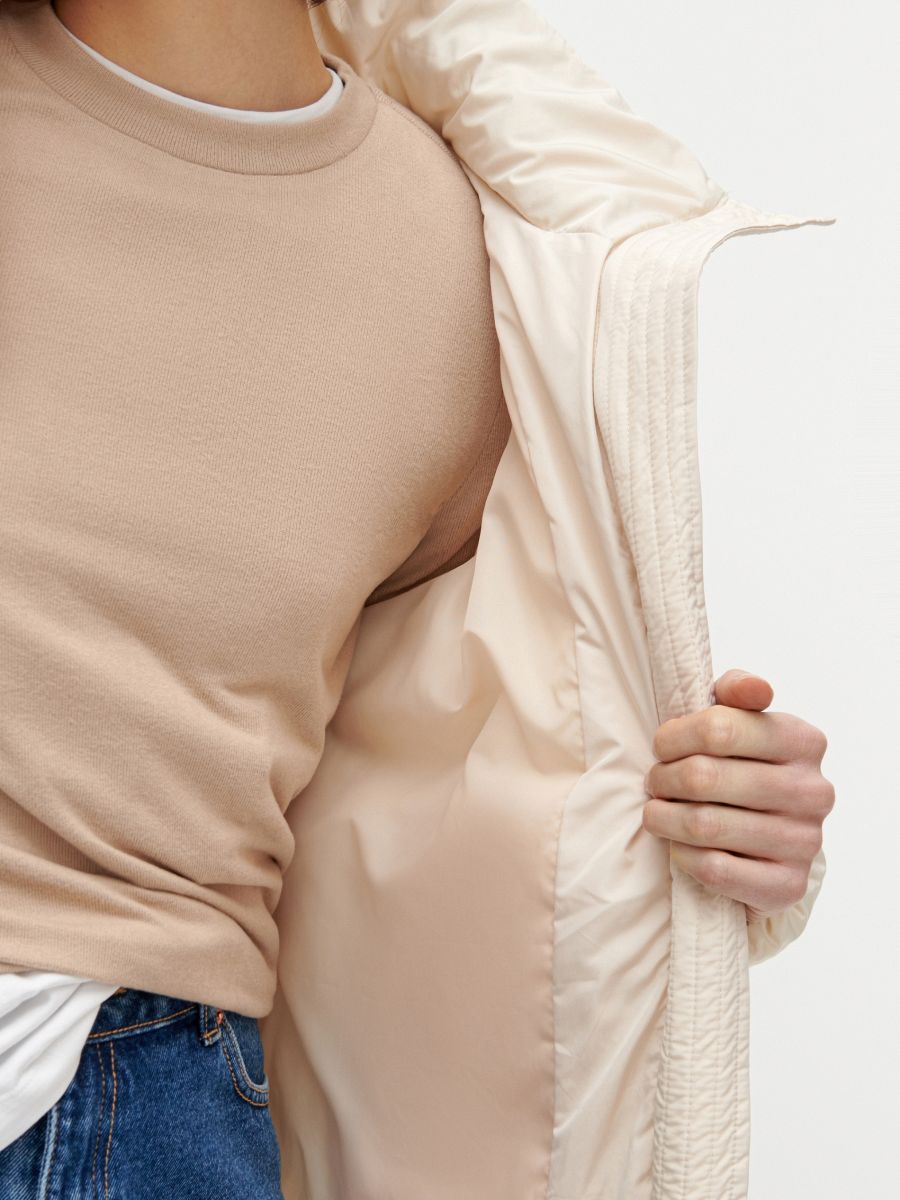 Quilted jacket with collar - wheat - RESERVED - 6