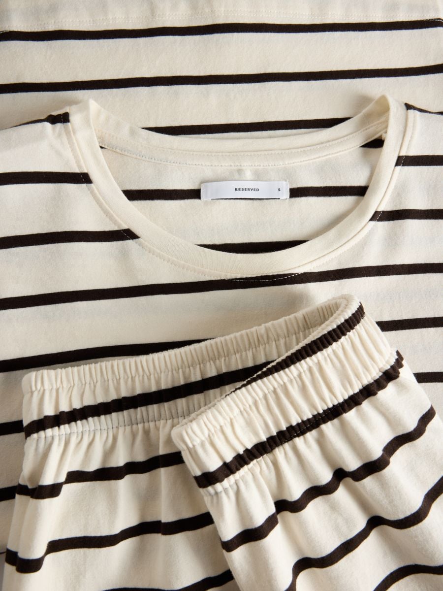Two piece cotton pyjama set - cream - RESERVED - 4