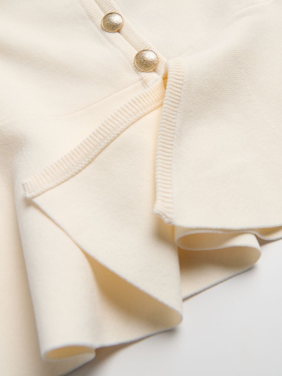 Cropped cami top with peplum hem - nude - RESERVED - 2