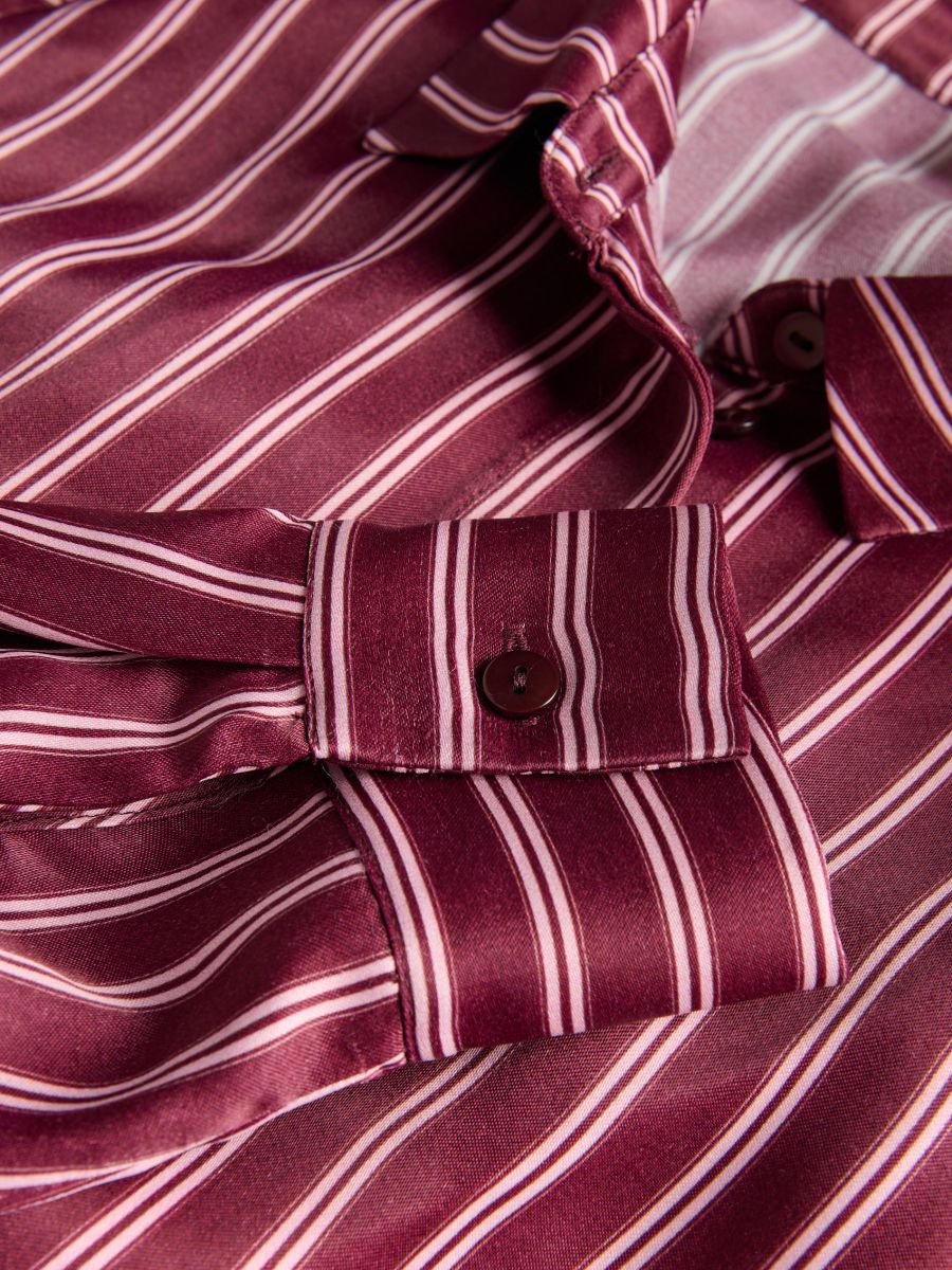 Srajca regular iz viskoze - burgundy - RESERVED - 5