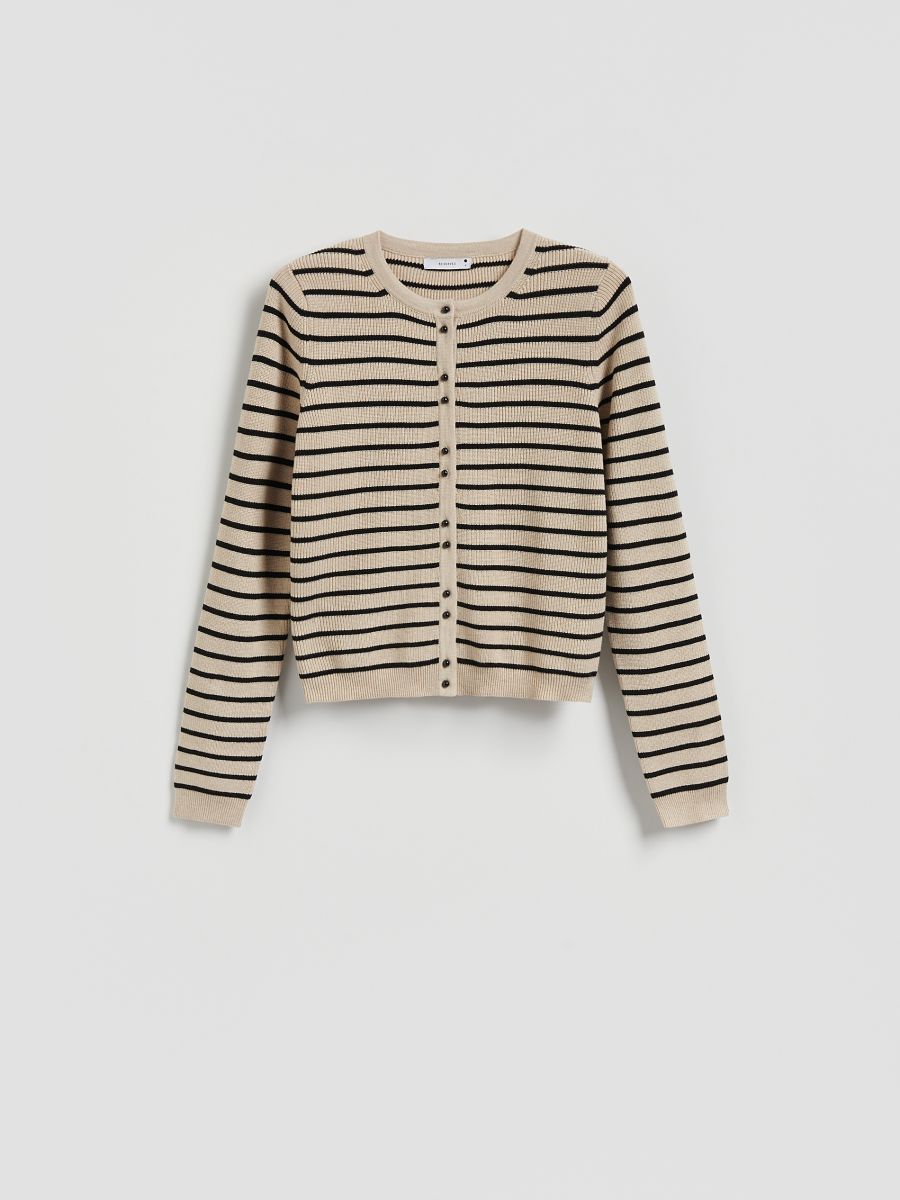 Cardigan în dungi - multicolor - RESERVED