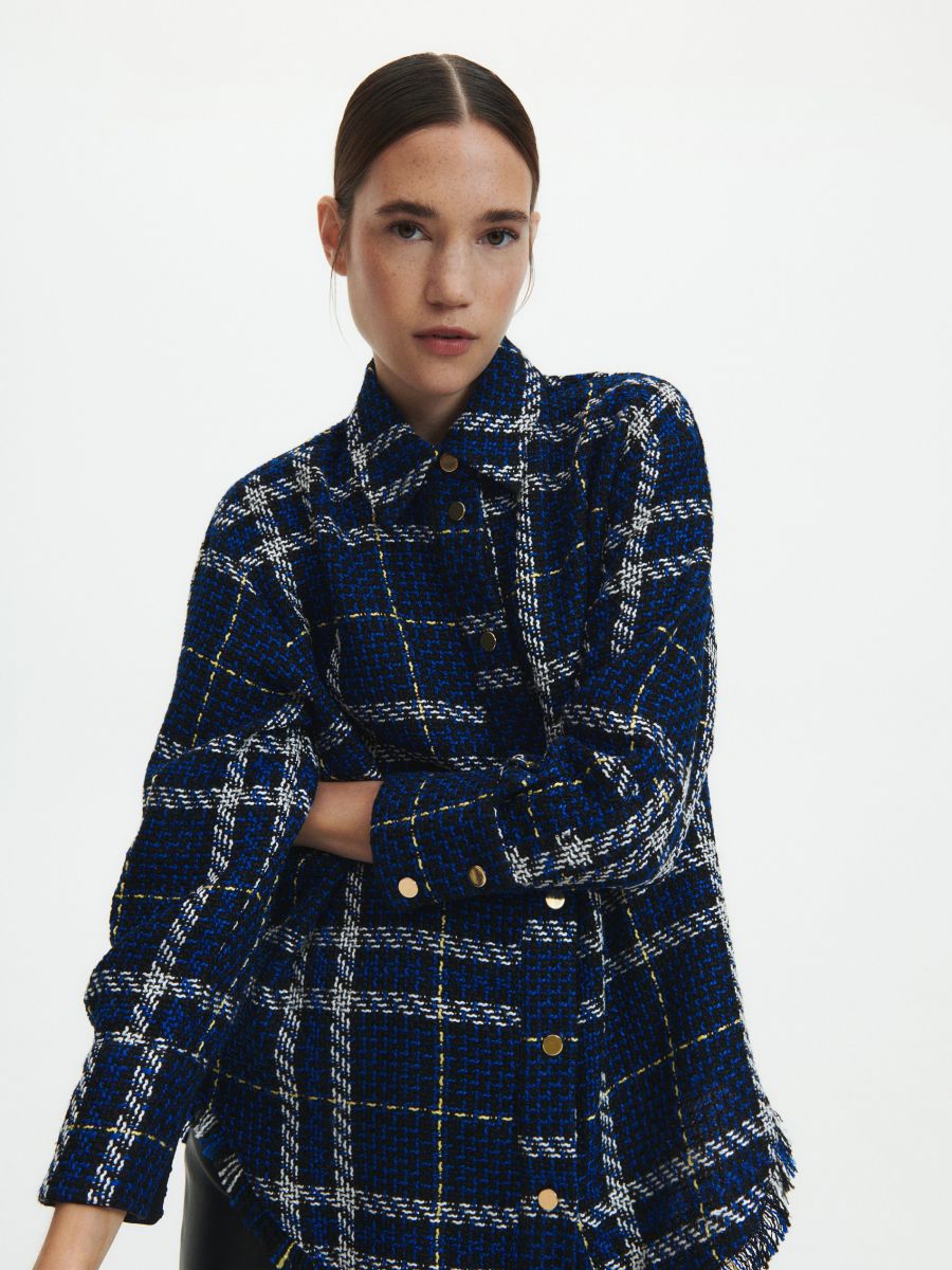 Tweed overhemd - meerkleurig - RESERVED - 3