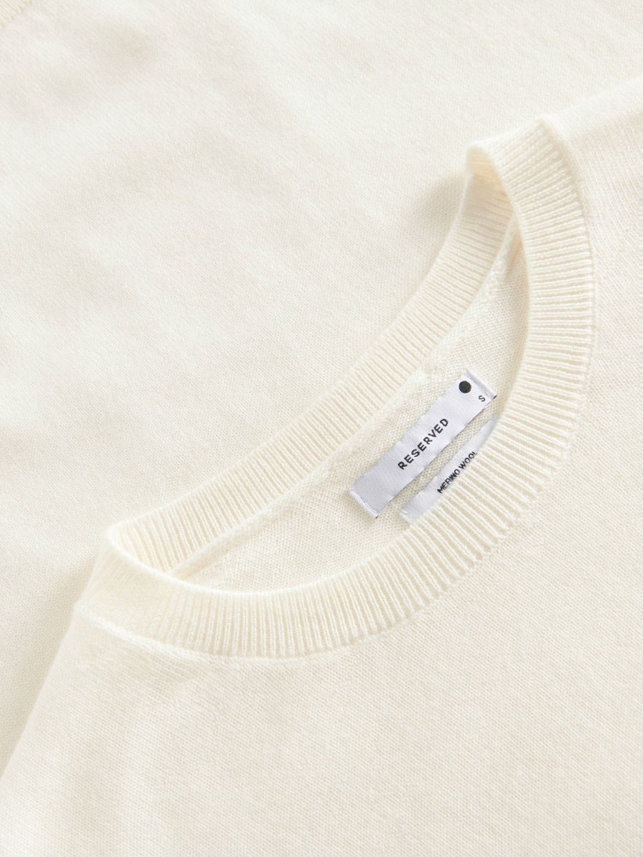 Pullover aus Merinowolle - creme - RESERVED - 4