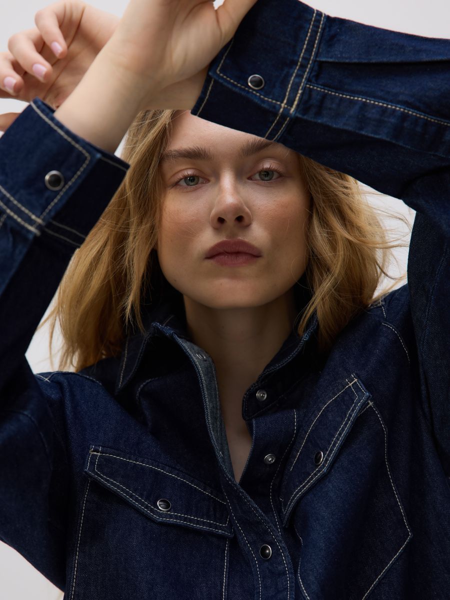 ジャケット・アウター ASKKNY OVERSIZED DENIM SHIRT ASKKNY OVERSIZED DENIM SHIRT