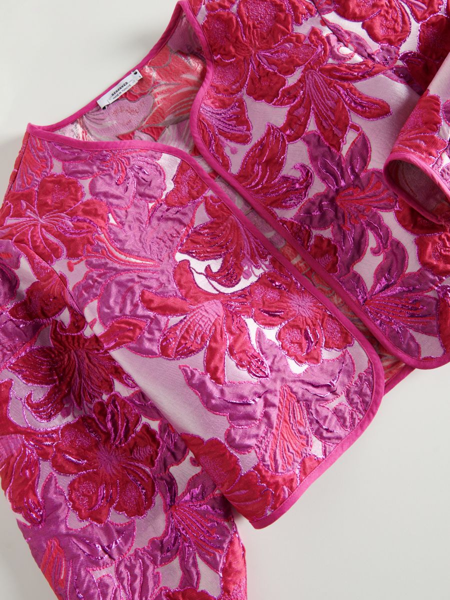 Patterned blazer - hot pink - RESERVED - 6