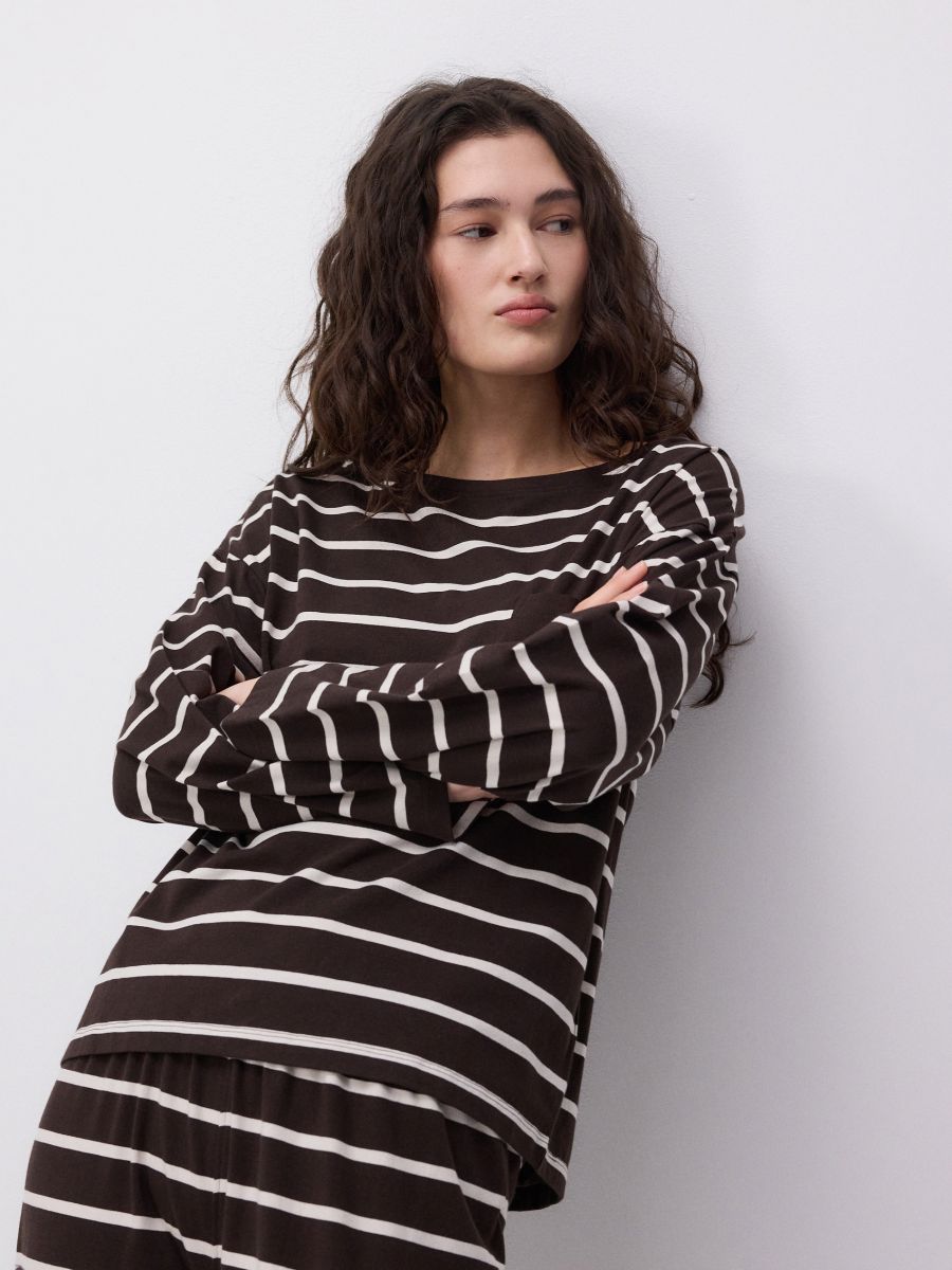 Two piece pyjama set - dark brown - RESERVED - 2