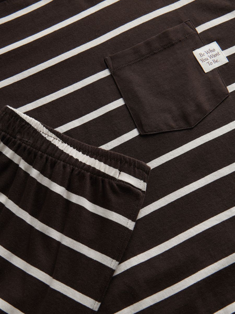 Two piece pyjama set - dark brown - RESERVED - 8